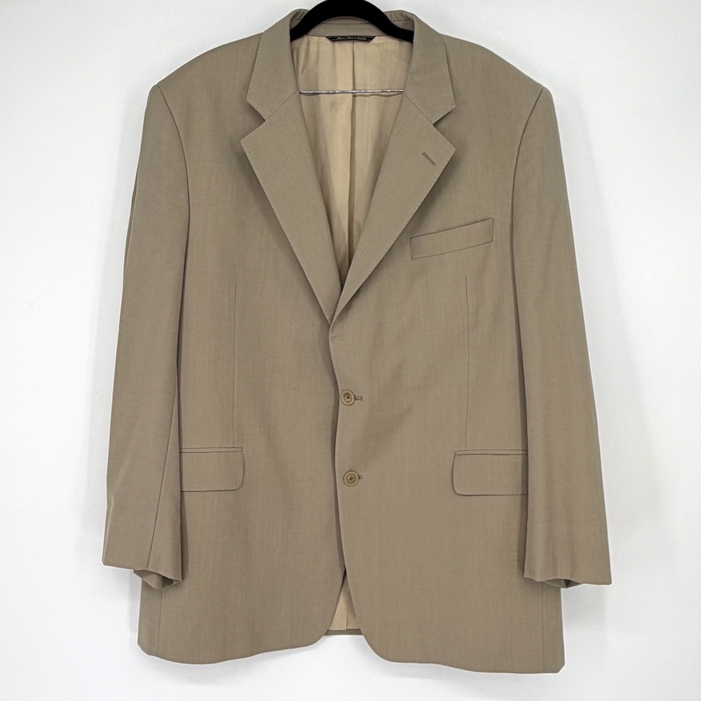 Jack Victor Blazer 45R Tan Wool Sport Coat Landon‎ Super 100s